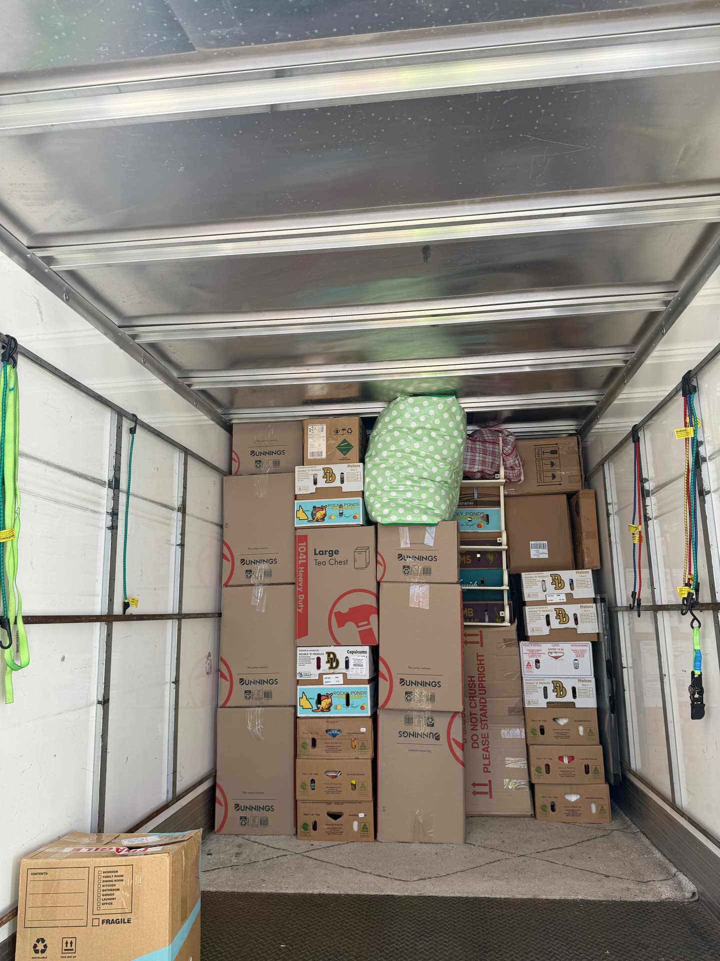 Recent moving day setup and truck access